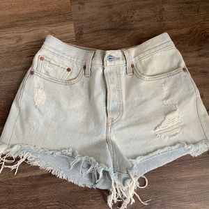Denim High Waisted Shorts